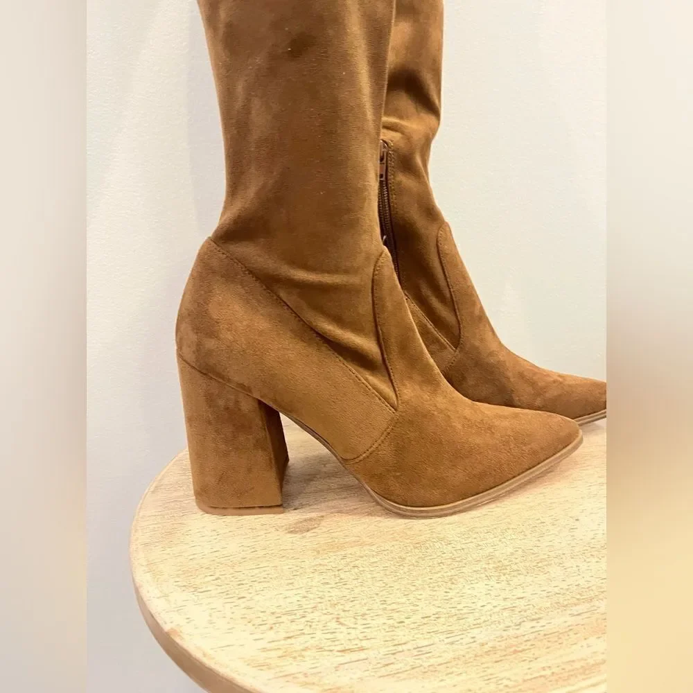 Steve Madden Tava Boots,‎ Cognac Brown Size 10